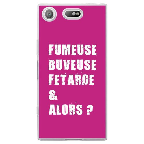 Coque Souple Pour Sony Xperia Xz1 Compact Avec Impression Motifs Fumeuse Et Alor