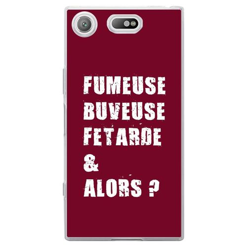 Coque Souple Pour Sony Xperia Xz1 Compact Avec Impression Motifs Fumeuse Et Alor