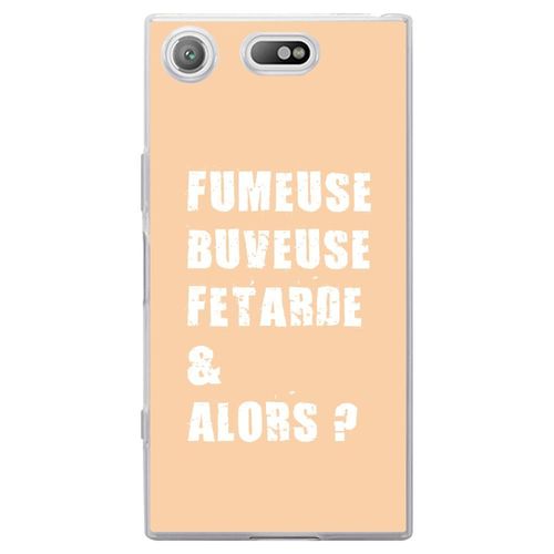 Coque Souple Pour Sony Xperia Xz1 Compact Avec Impression Motifs Fumeuse Et Alor