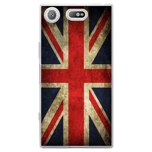 Coque Souple Pour Sony Xperia Xz1 Compact Avec Impression Motifs Drapeau Uk Vint