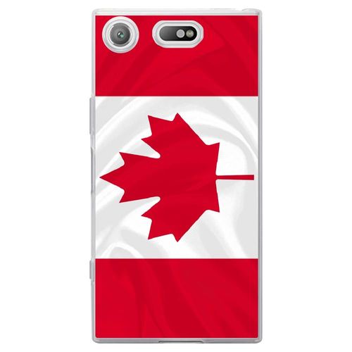 Coque Souple Pour Sony Xperia Xz1 Compact Avec Impression Motifs Drapeau Du Cana