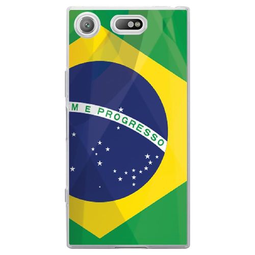 Coque Souple Pour Sony Xperia Xz1 Compact Avec Impression Motifs Drapeau Du Bré
