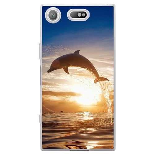 Coque Souple Pour Sony Xperia Xz1 Compact Avec Impression Motifs Dauphin