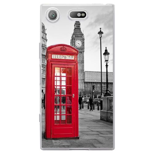 Coque Souple Pour Sony Xperia Xz1 Compact Avec Impression Motifs Cabine Téléph