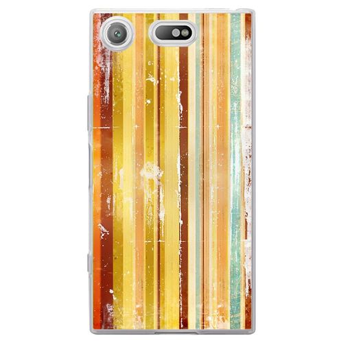 Coque Souple Pour Sony Xperia Xz1 Compact Avec Impression Motifs Bandes Effets V