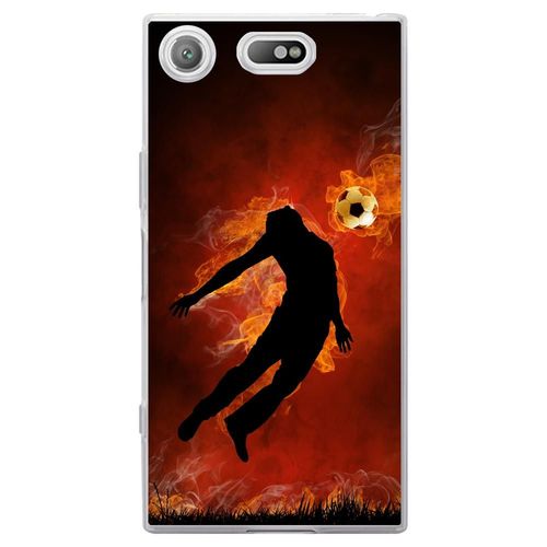 Coque Souple Pour Sony Xperia Xz1 Compact Avec Impression Motifs Ballon De Footb