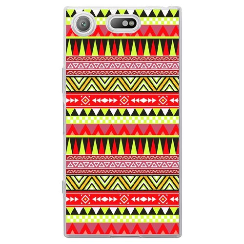 Coque Souple Pour Sony Xperia Xz1 Compact Avec Impression Motifs Aztèque Jaune