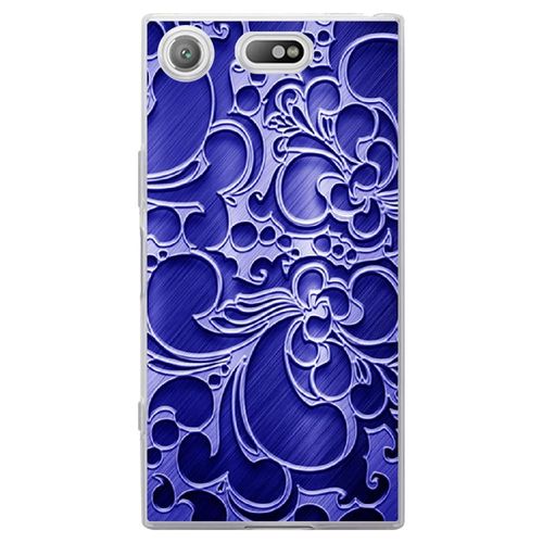 Coque Souple Pour Sony Xperia Xz1 Compact Avec Impression Motifs Arabesque Bleu