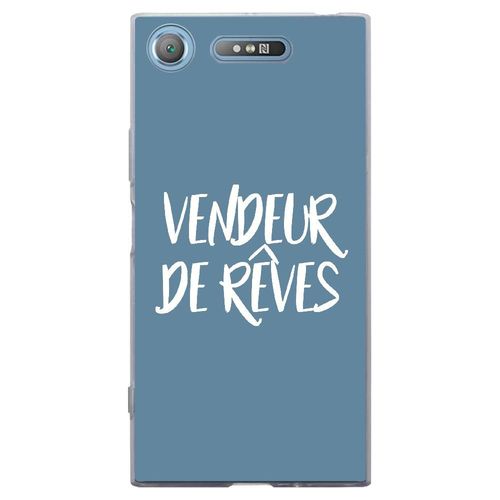 Coque Souple Pour Sony Xperia Xz1 Avec Impression Motifs Vendeur De Rêves Bleu