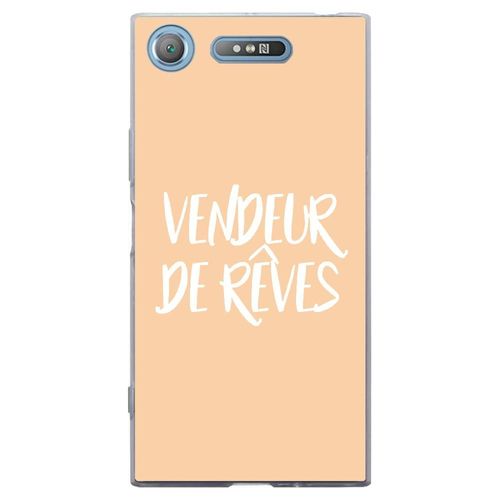 Coque Souple Pour Sony Xperia Xz1 Avec Impression Motifs Vendeur De Rêves Beige
