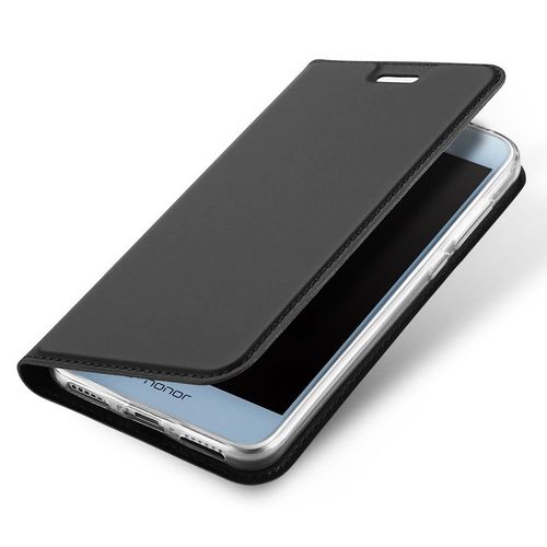 Etui Folio Pour Honor 6a Gris Avec Rabat Latéral Et Fonction Stand