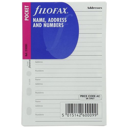 Carpentras Sign Recharge Carnet D'adresses Format Pocket Blanc