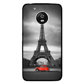 Coque Rigide Pour Motorola Moto G5 Avec Impression Motifs Paris Et 2cv Rouge