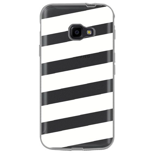 Coque Souple Pour Samsung Galaxy Xcover 4 Avec Impression Motifs Bandes Blanches