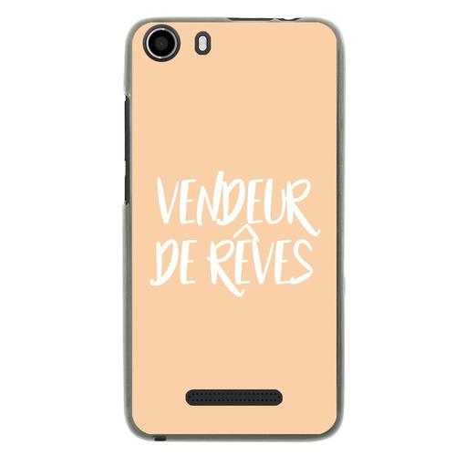 Coque Souple Pour Wiko Lenny 2 Avec Impression Motifs Vendeur De Rêves Beige