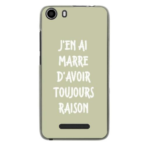 Coque Souple Pour Wiko Lenny 2 Avec Impression Motifs Marre D'avoir Raison Vert