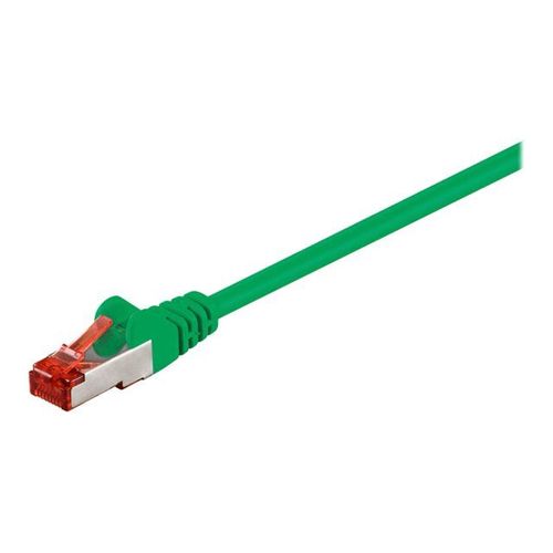 goobay - Cordon de raccordement - RJ-45 (M) pour RJ-45 (M) - 50 cm - SFTP, PiMF - CAT 6 - sans halogène, moulé - vert