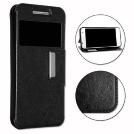 Samsung Galaxy J3 Pro Housse Etui Coque Noir Folio Dédiée Façon Cuir Avec Surpiqûres Et Clapet Magnétique By Ph26®