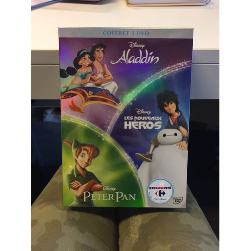 Coffret 3 Dvd Disney (Aladdin, Peter Pan Et Les Nouveaux Heros)