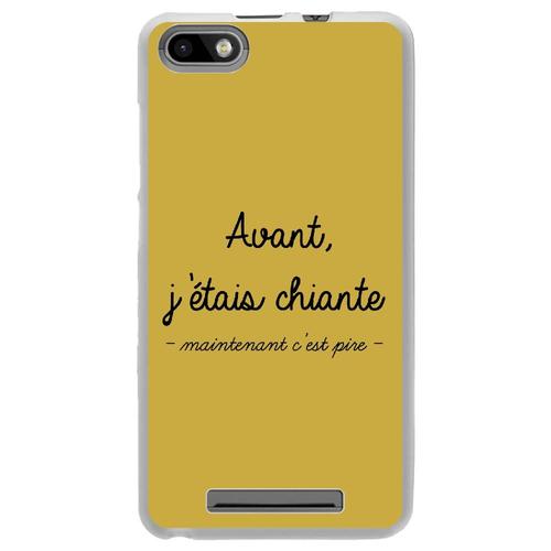 Coque Souple Pour Wiko Lenny 3 Avec Impression Motifs Avant, J'étais Chiante Or