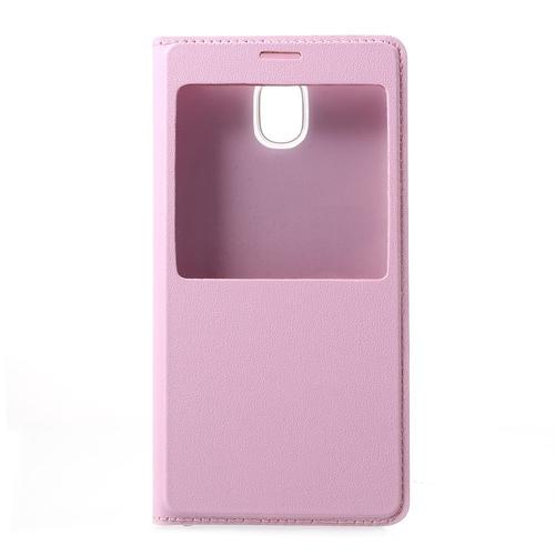 Etui Latéral Sview Rose Pour Galaxy J5-2017 Avec Fenêtre