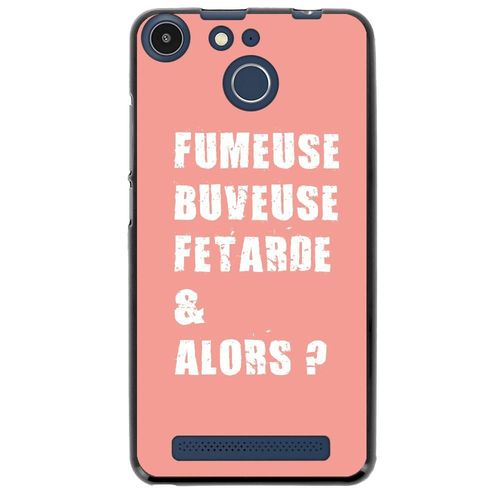 Coque Souple Pour Archos 50f Helium Avec Impression Motifs Fumeuse Et Alors Rose