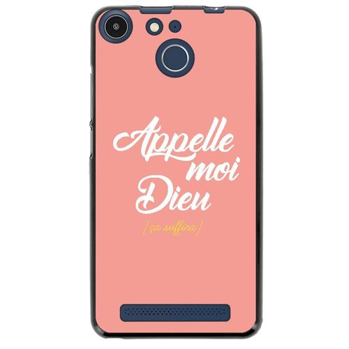 Coque Souple Pour Archos 50f Helium Avec Impression Motifs Appelle Moi Dieu Rose