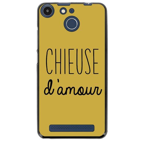 Coque Souple Pour Archos 50f Helium Avec Impression Motifs Chieuse D'amour Or