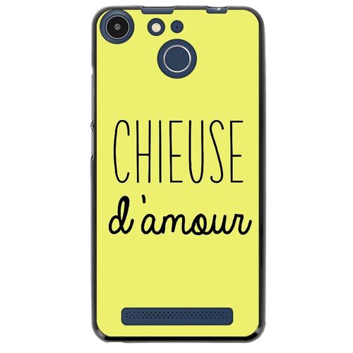 Coque Souple Pour Archos 50f Helium Avec Impression Motifs Chieuse D'amour Jaune