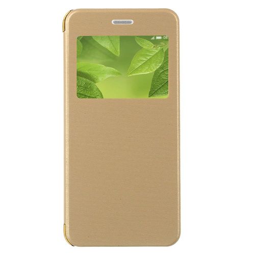 Etui Folio Latéral View Gold Huawei P10 Avec Fenêtre