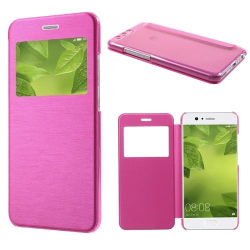 Etui Folio Latéral View Fushia Huawei P10 Avec Fenêtre