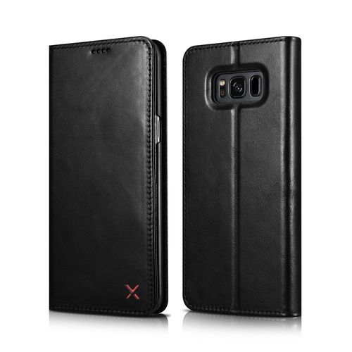 Etui Xoomz Cuir Noir Mat Pour Galaxy S8