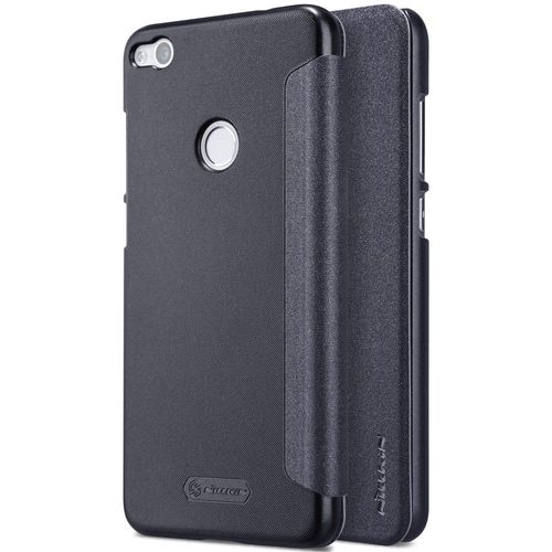 Etui Rabat Latéral Gris Foncé Aspect Satiné Pour Huawei P8 Lite 2017