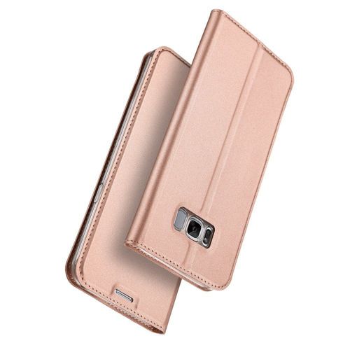 Etui Folio Pour Galaxy S8-Plus Rose Avec Rabat Latéral Et Fonction Stand