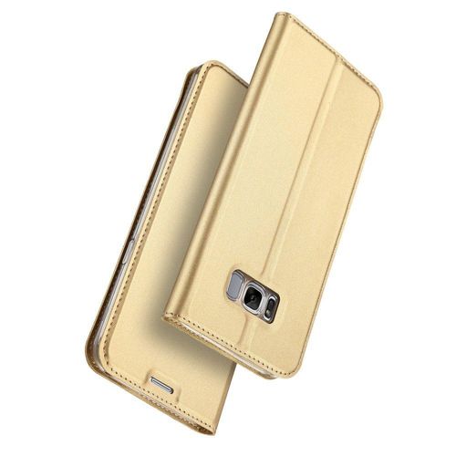 Etui Folio Pour Galaxy S8-Plus Gold Avec Rabat Latéral Et Fonction Stand