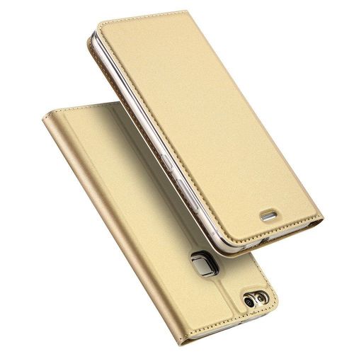 Etui Folio Pour Huawei P10 Lite Gold Avec Rabat Latéral Et Fonction Stand