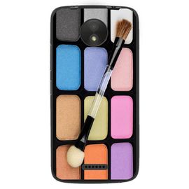 Coque Souple Pour Motorola Moto C Avec Impression Motifs Palette De Maquillage