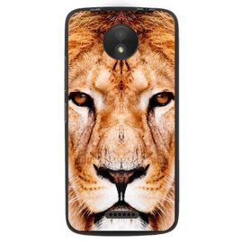 Coque Souple Pour Motorola Moto C Avec Impression Motifs Tête De Lion