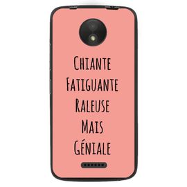Coque Souple Pour Motorola Moto C Avec Impression Motifs Chiante Mais Géniale R