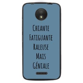 Coque Souple Pour Motorola Moto C Avec Impression Motifs Chiante Mais Géniale B
