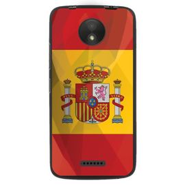Coque Souple Pour Motorola Moto C Avec Impression Motifs Drapeau De L'espagne