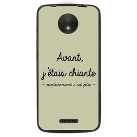 Coque Souple Pour Motorola Moto C Avec Impression Motifs Avant, J'étais Chiante