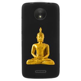 Coque Souple Pour Motorola Moto C Avec Impression Motifs Bouddha Or