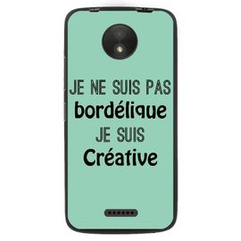 Coque Souple Pour Motorola Moto C Avec Impression Motifs Je Ne Suis Pas Bordéli