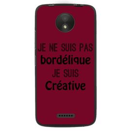 Coque Souple Pour Motorola Moto C Avec Impression Motifs Je Ne Suis Pas Bordéli