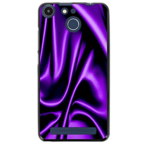 Coque Souple Pour Archos 50f Helium Avec Impression Motifs Soie Drapée Mauve