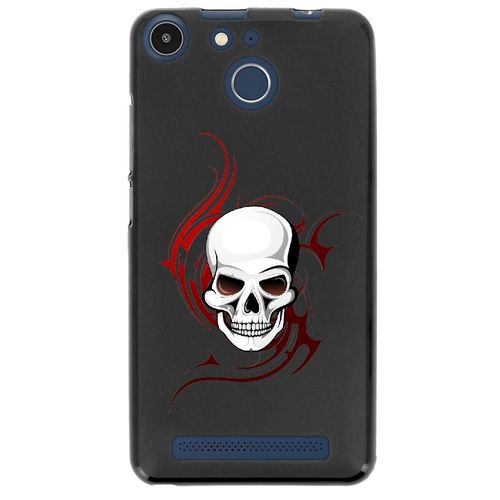 Coque Souple Pour Archos 50f Helium Avec Impression Motifs Tête De Mort Sur Fon