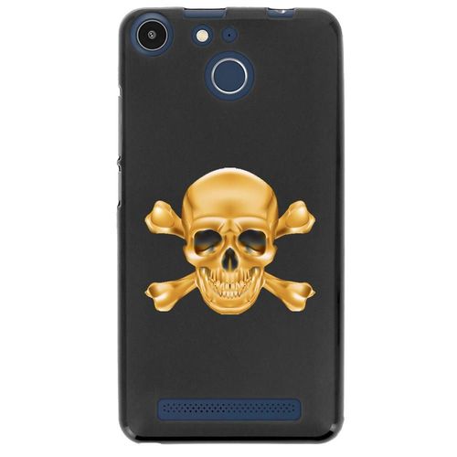 Coque Souple Pour Archos 50f Helium Avec Impression Motifs Tête De Mort Aspect