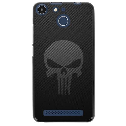 Coque Souple Pour Archos 50f Helium Avec Impression Motifs Tête De Mort Sur Fon