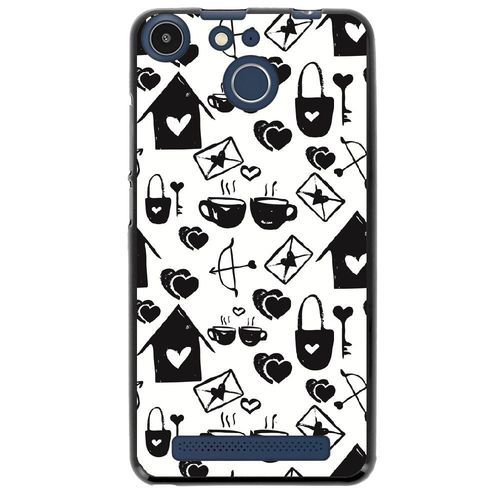 Coque Souple Pour Archos 50f Helium Avec Impression Motifs Love Coeur 3